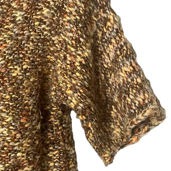 Tabitha Anthropologie Size M Season Stroll Cardigan Chunky Marled Knit Brown - Picture 5 of 11